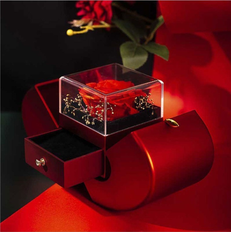 Forever Rose & Necklace Gift Box