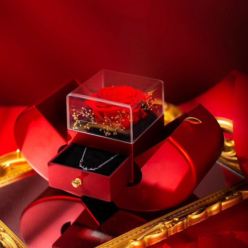 Forever Rose & Necklace Gift Box