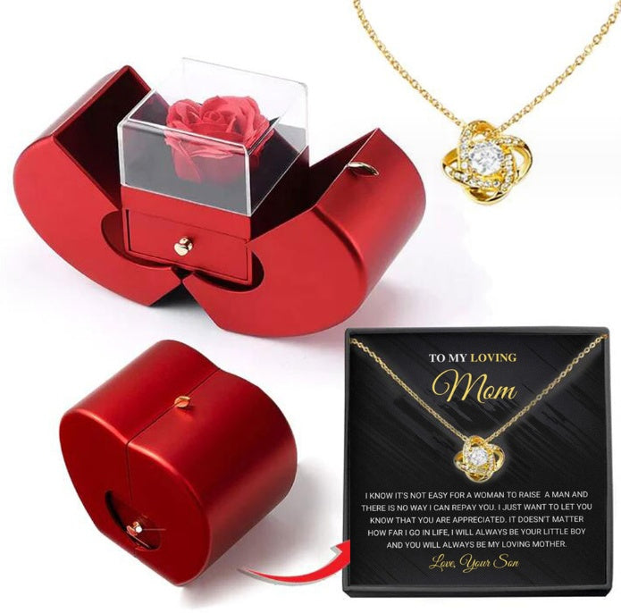 Forever Rose & Necklace Gift Box