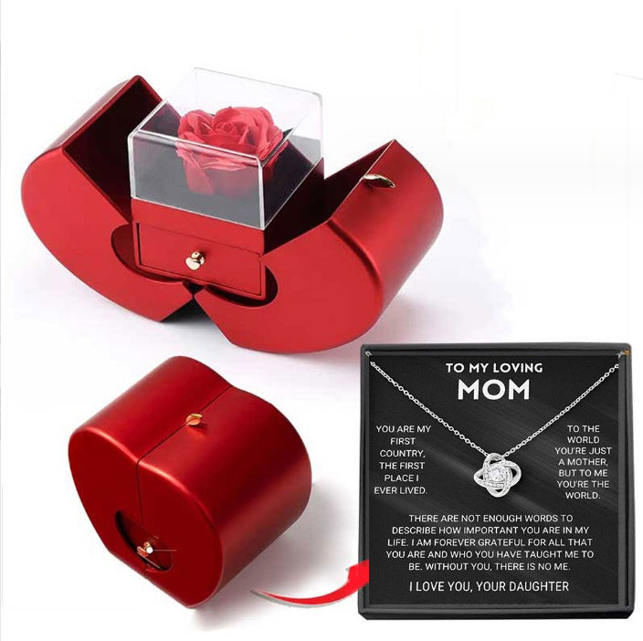 Forever Rose & Necklace Gift Box