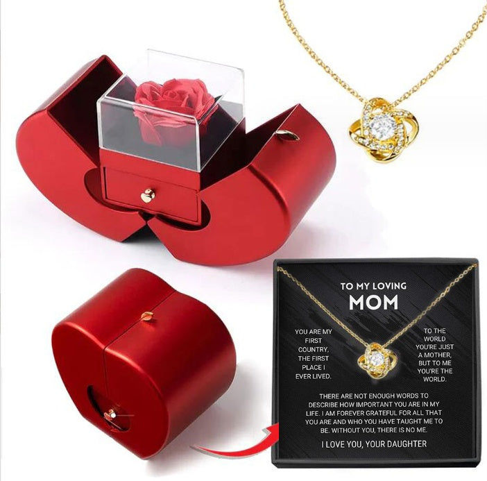 Forever Rose & Necklace Gift Box