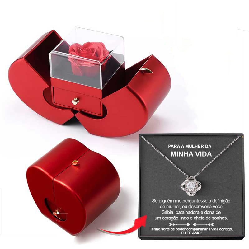 Forever Rose & Necklace Gift Box