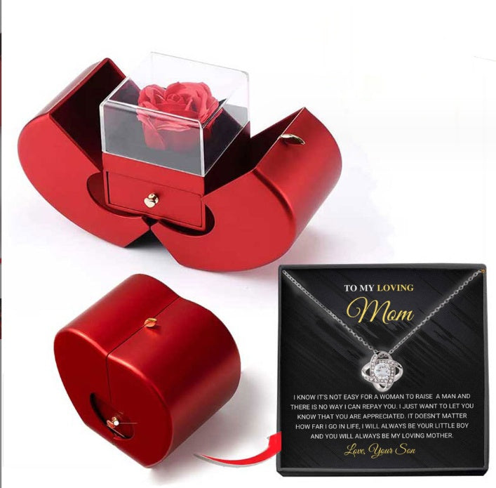 Forever Rose & Necklace Gift Box
