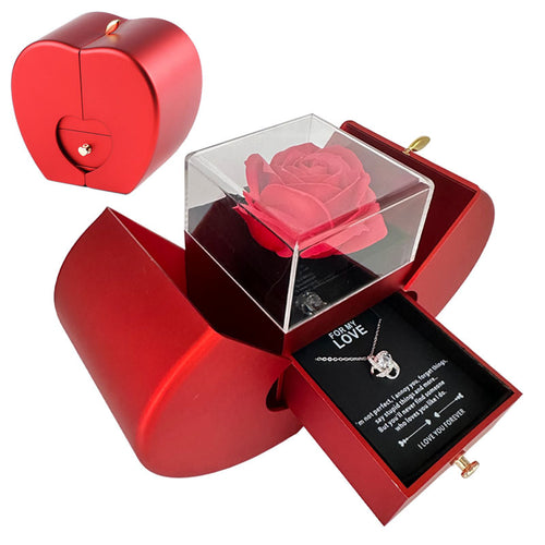 Forever Rose & Necklace Gift Box
