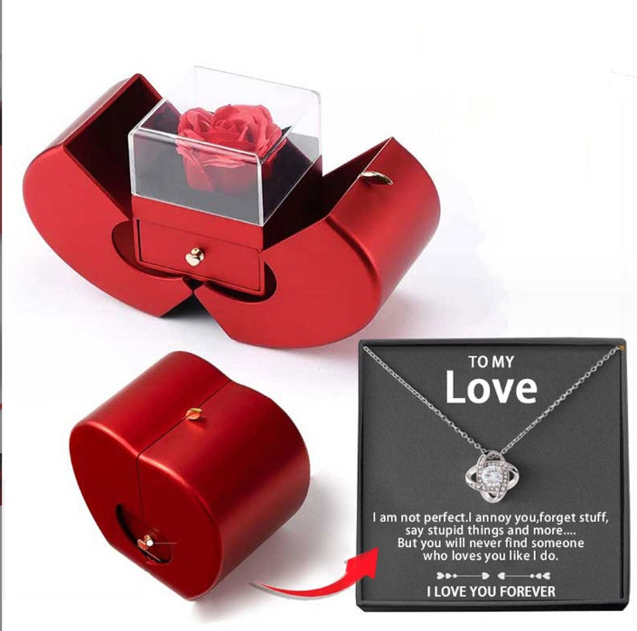 Forever Rose & Necklace Gift Box