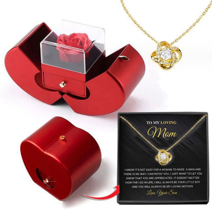 Forever Rose & Necklace Gift Box