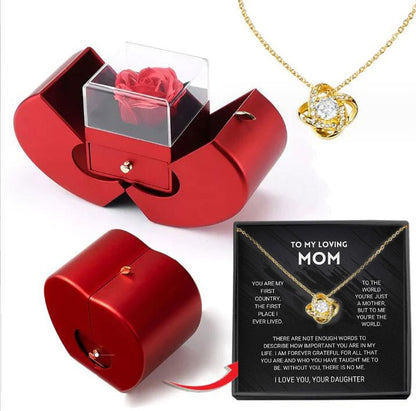 Forever Rose & Necklace Gift Box