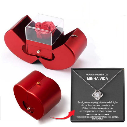 Forever Rose & Necklace Gift Box